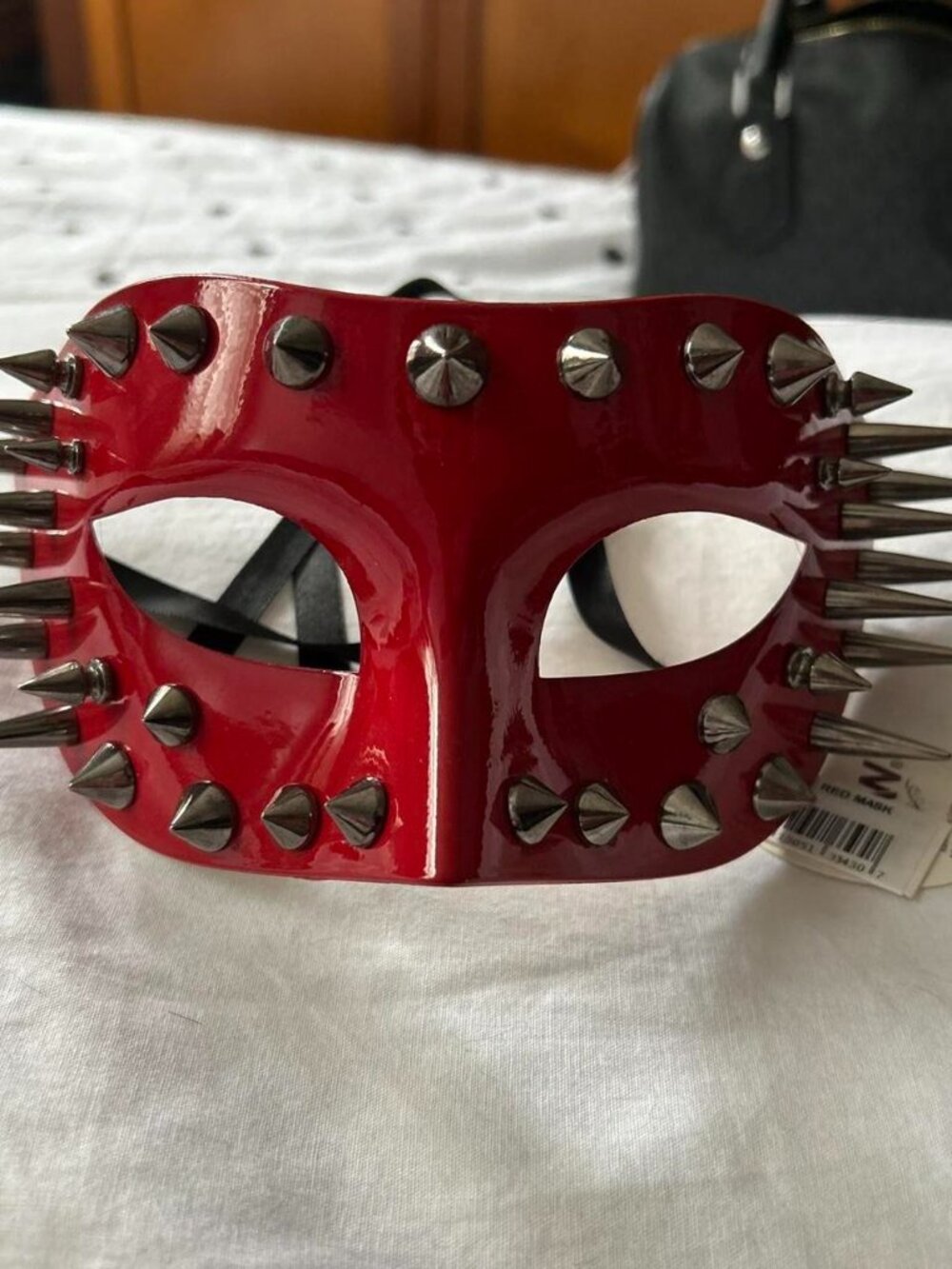 NWT Bright Red Spiked Mask